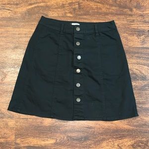 Mossimo black denim skirt